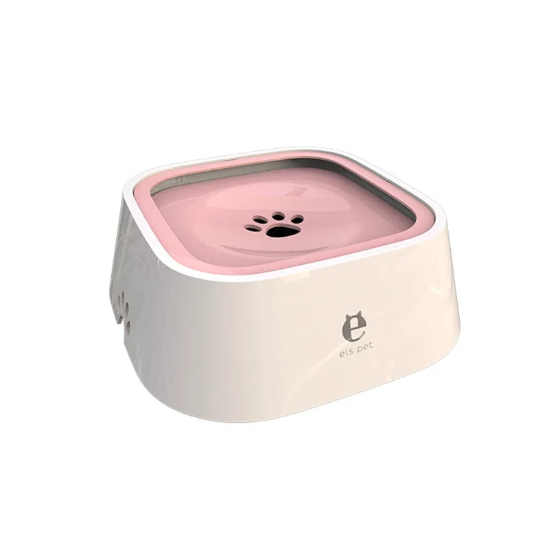 A-Pink Color No-Spill Floating Pet Water Bowl For Dogs And Cats