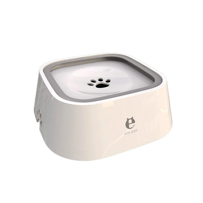A-White Color No-Spill Floating Pet Water Bowl For Dogs And Cats